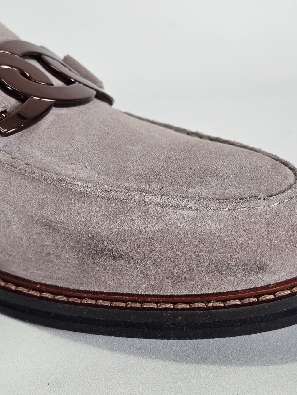 Ara Women's Kyle 2.0 Light Grey Suede High Soft Loafers Size 5.5 137 - Picture 6 of 16